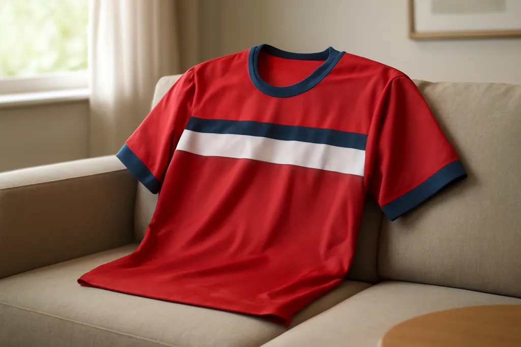 Editorial photo illustrating baseball jersey piping trim