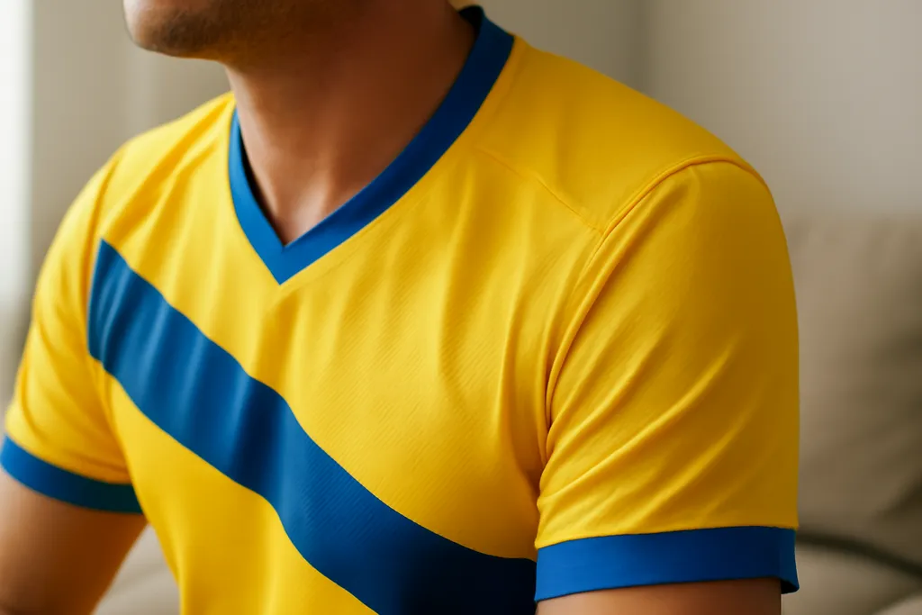 A second, contextual photo supporting the guide on football jersey numbering size