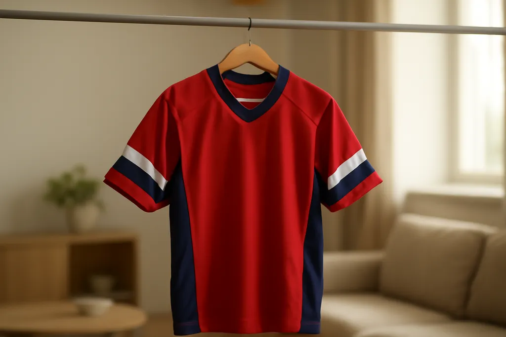 Editorial photo illustrating hockey jersey fit equipment casual
