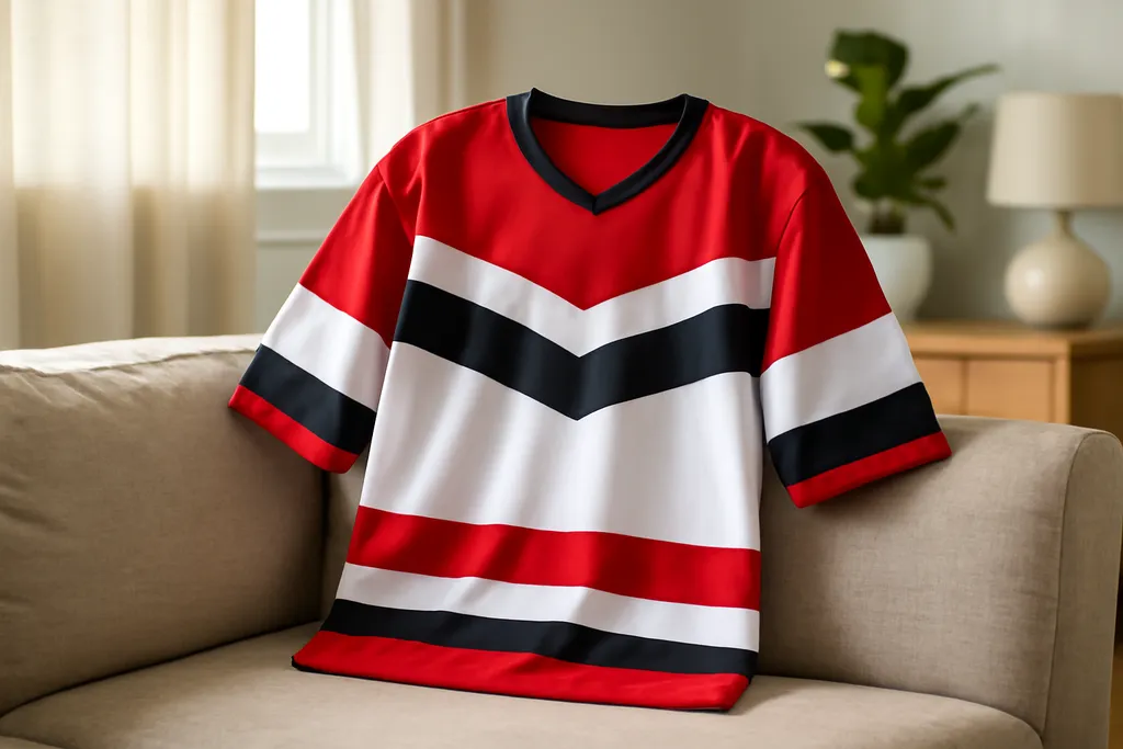 Editorial photo illustrating football jersey fit shoulder pads