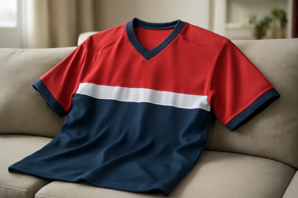 Editorial photo illustrating layering football jersey cold weather