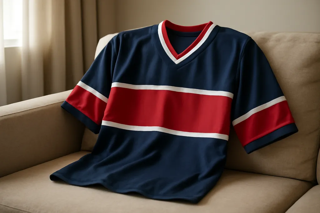 Editorial photo illustrating how to remove stains from a jersey