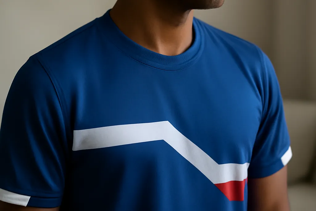 A second, contextual photo supporting the guide on layering under hockey jersey